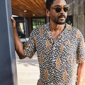 Portuguese Flannel Origem Short Sleeve Button Down Camp Shirt Men's Size Small